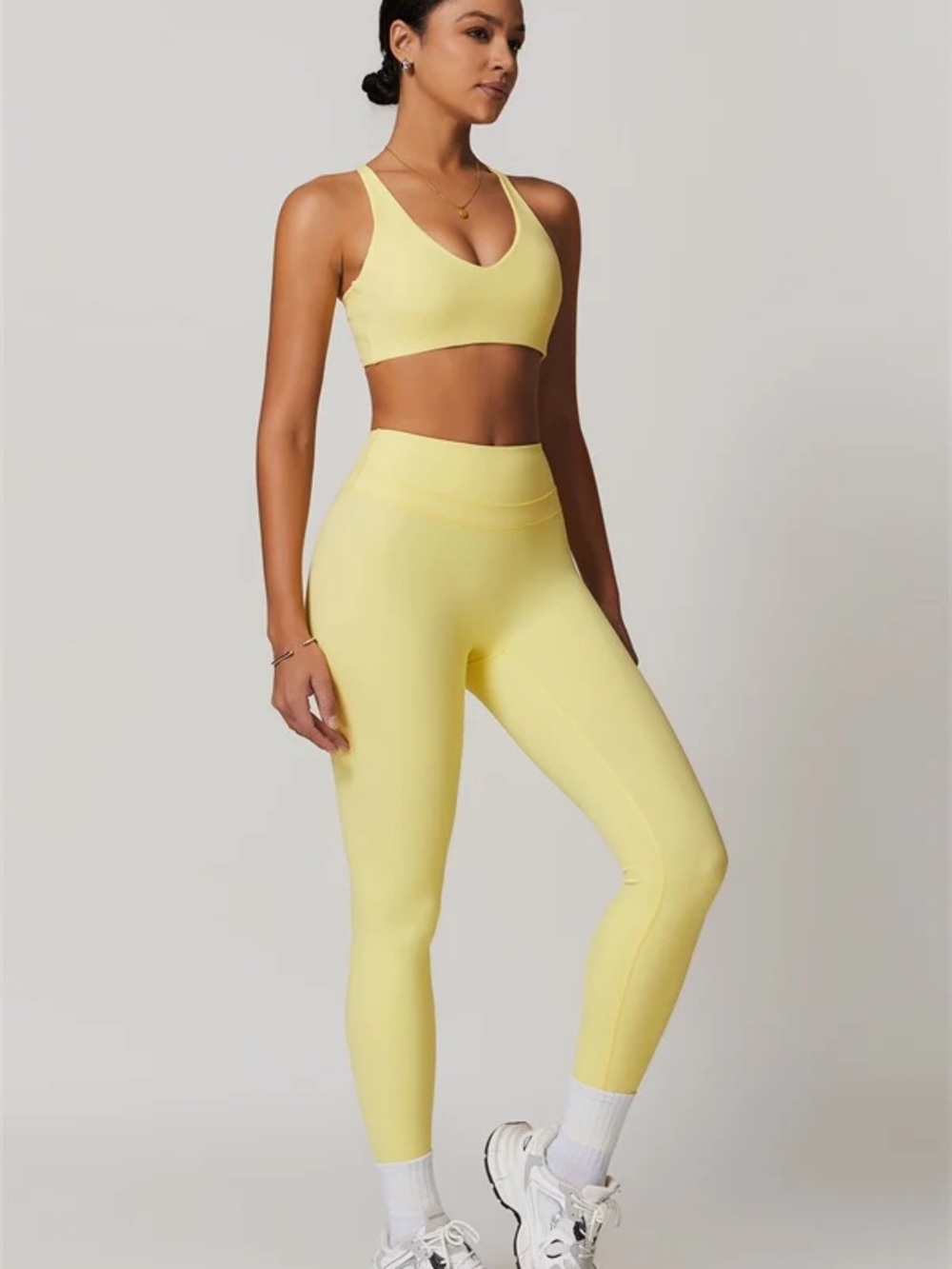 Seamless High-Waist Leggings in Yellow